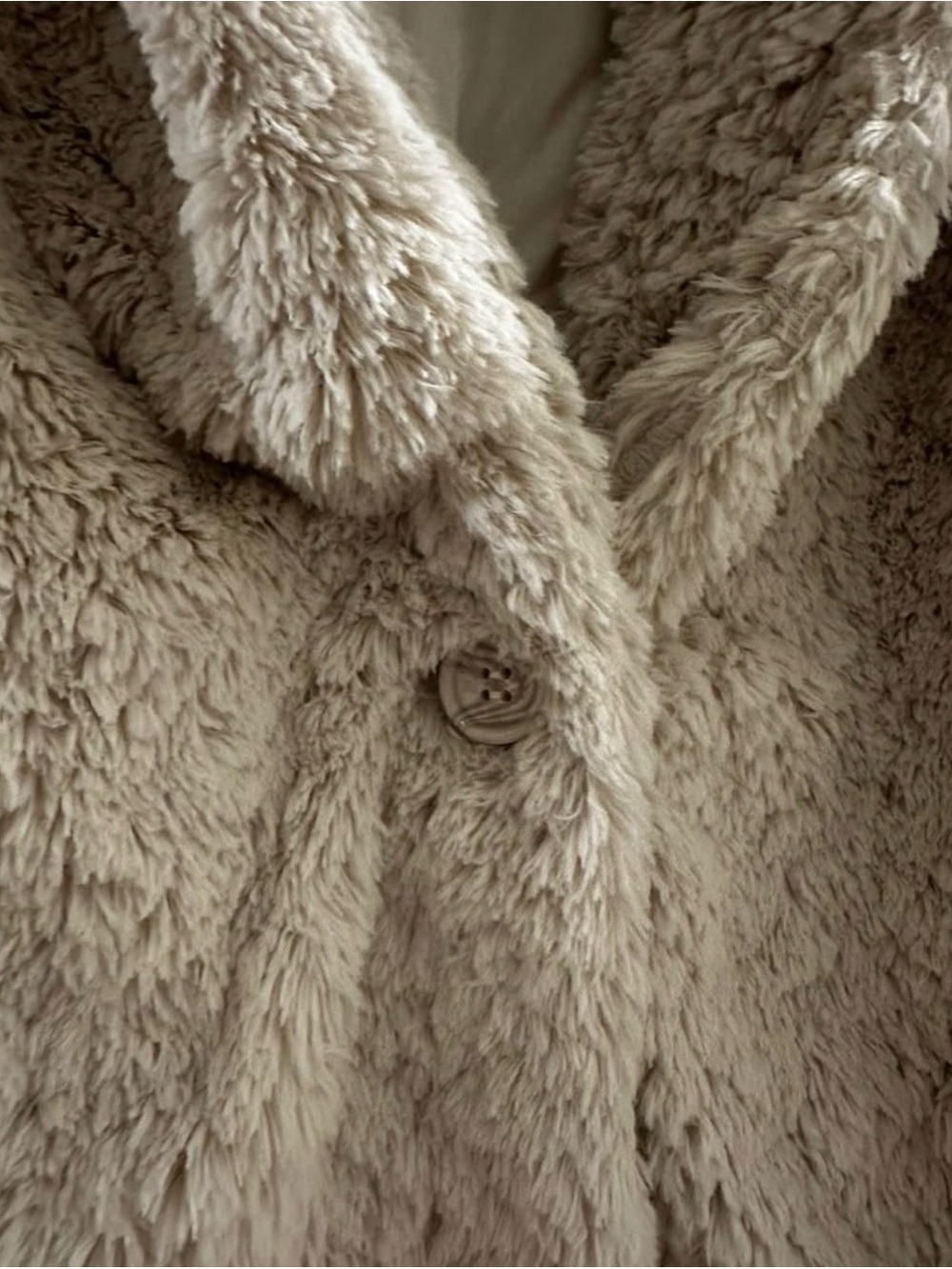 Tribal Sportswear brand  Plush Teddy Coat in beige - Picture 4 of 4